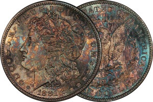 naturally toned ugly morgan How much are my coins worth?