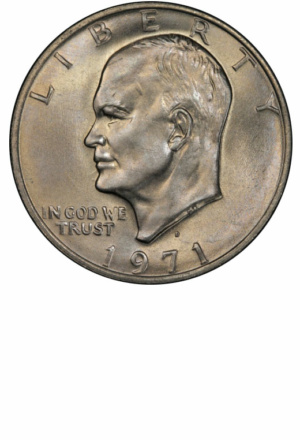 1971 D Eisenhower Dollar Ob How much are my coins worth?