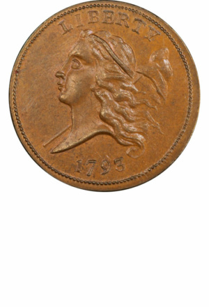 1793 Liberty Cap Half Cent, Facing Left, Obverse