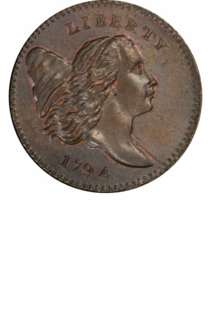 1794 Liberty Cap Half Cent, Facing Right, Obverse