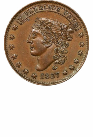 &quot;Not One Cent&quot; Hard Times Token, Obverse