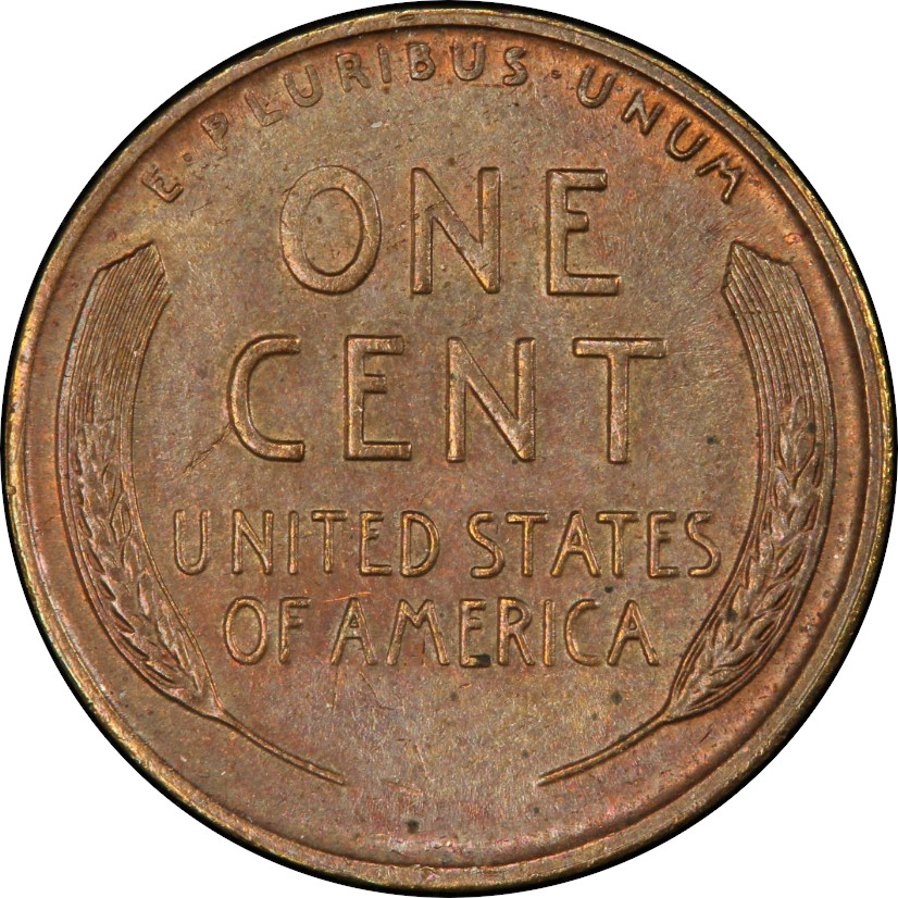 Bronze 1943-S Lincoln Wheat Cent Reverse