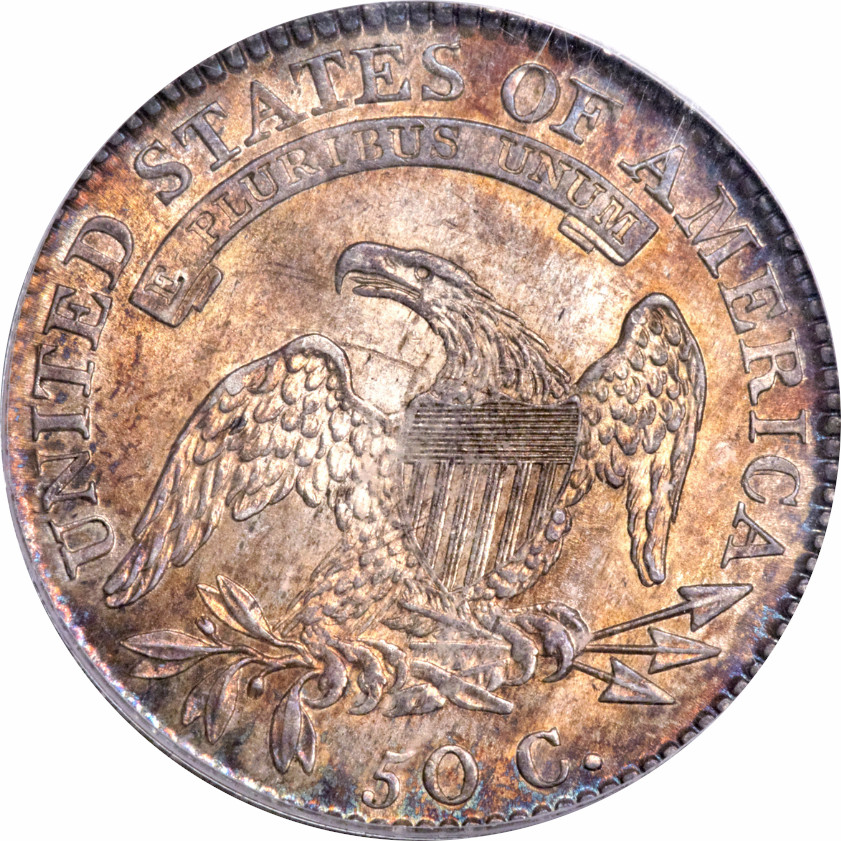 1817 Capped Bust Half Dollar, O-109 (R.2, unlisted in Red Book), Reverse