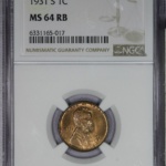 A Decent Buy: 1931-S Lincoln Wheat Cent - NGC MS 64 RB on eBay